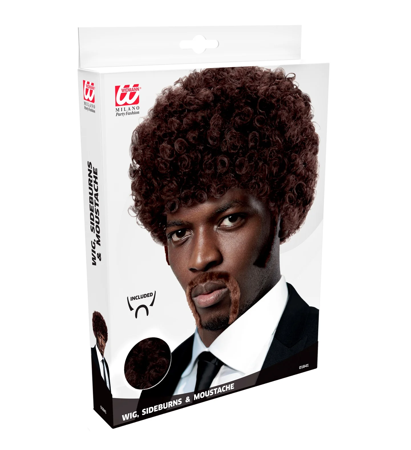 Pulp fiction pruik bruin - Image 4