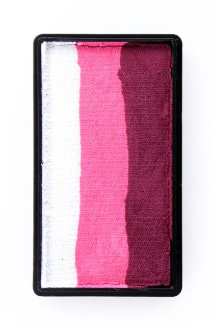 Splitcake wit-roze-donker rood28gram