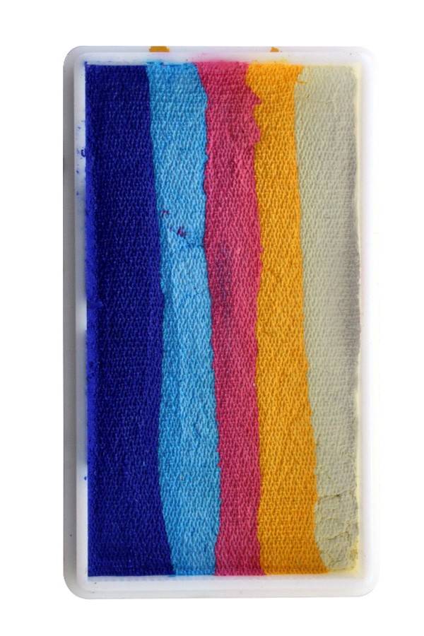 Splitcake donker blauw-blauw-roze-oranje-wit 28gram