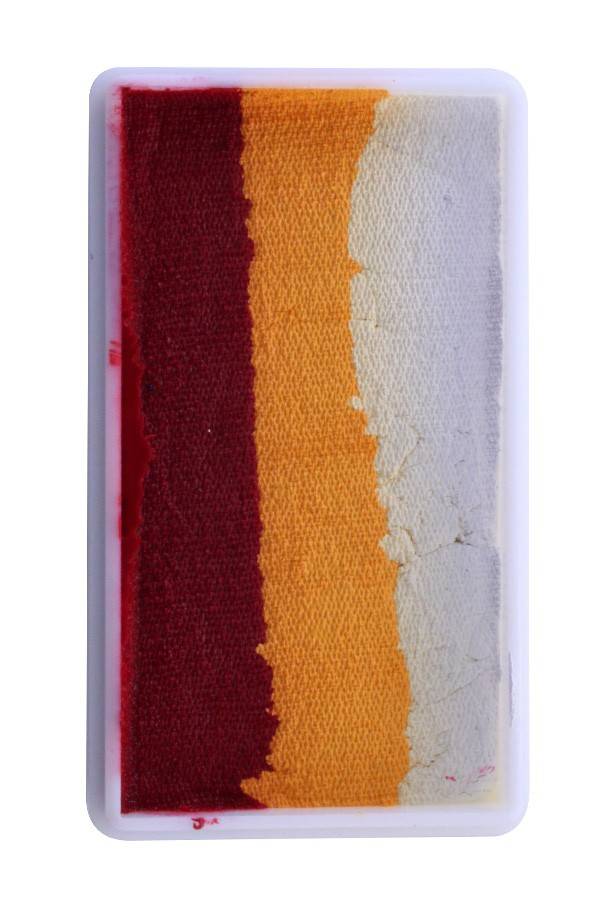 Splitcake donker rood-oranje-wit 28gram