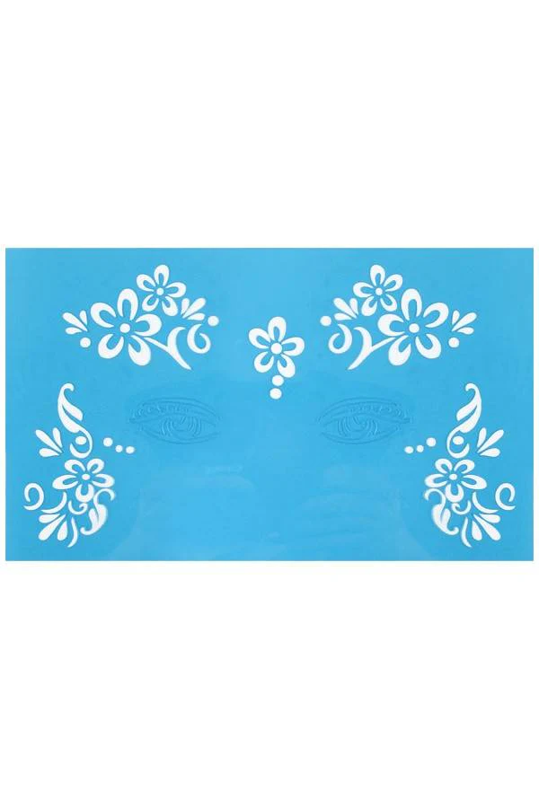 Aqua schmink sjabloon bos bloemen