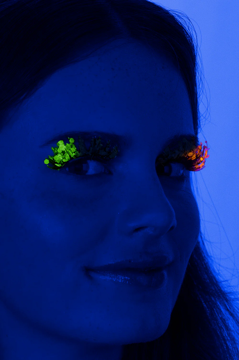 PXP fluorescerende glitter wimpers Bi-color - Image 2