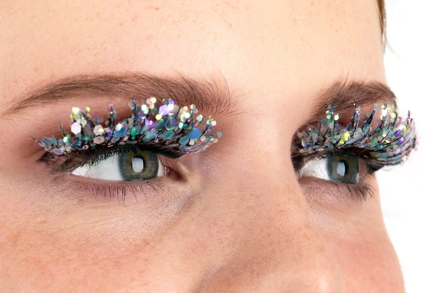 PXP lichtgevende glitter wimpers zeemeermin