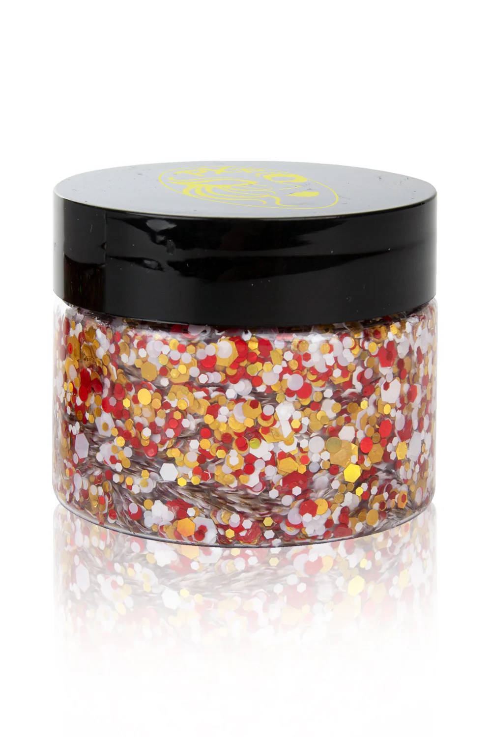 PXP Pressed chunky glitter creme groot rood wit geel 40 ml