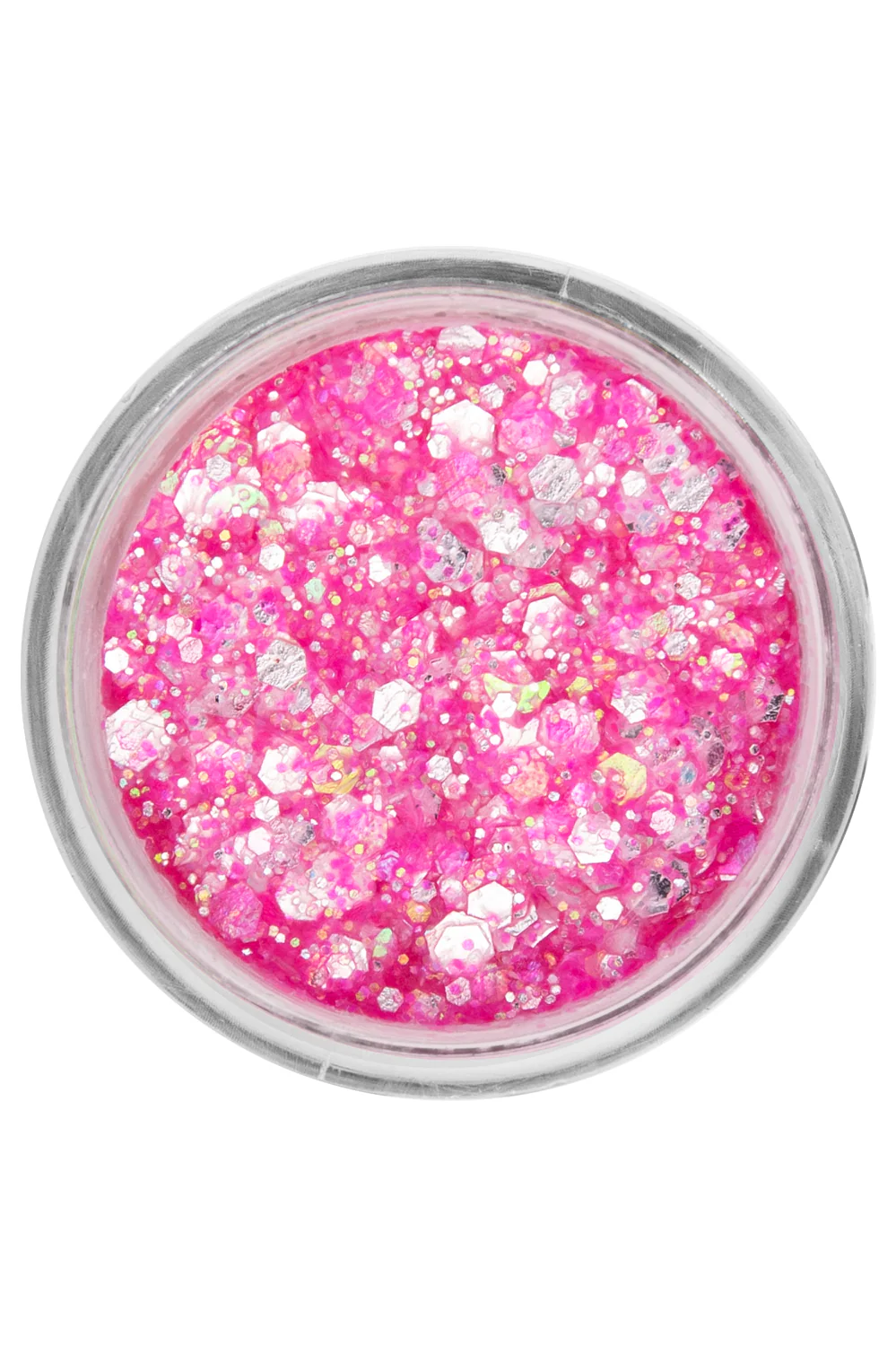 PXP Pressed chunky glitter creme neon roze snoepjes 10 ml
