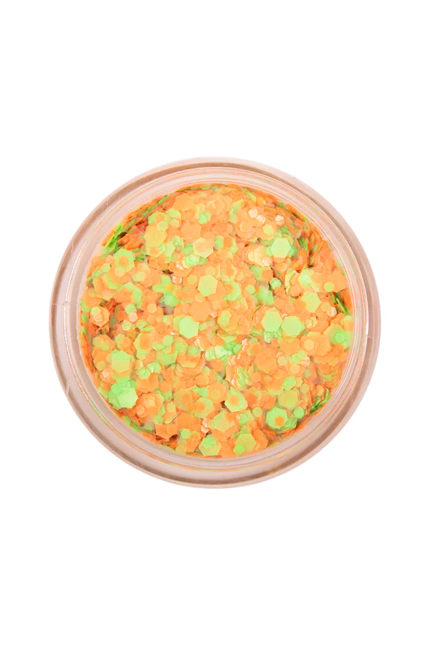 PXP Pressed chunky glitter creme oranje groen 10 ml