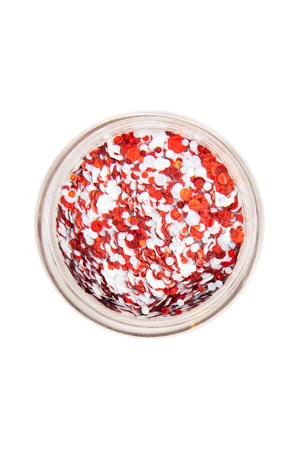PXP Pressed chunky glitter creme rood wit 10 ml