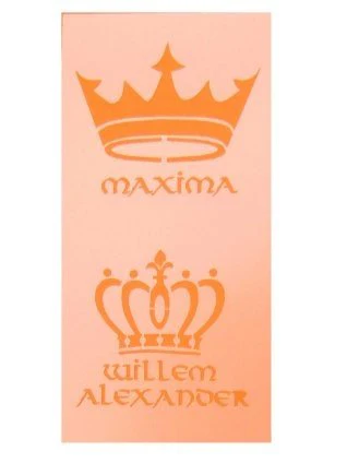 Schminksjabloon Willem en Maxima 5 x 10 cm