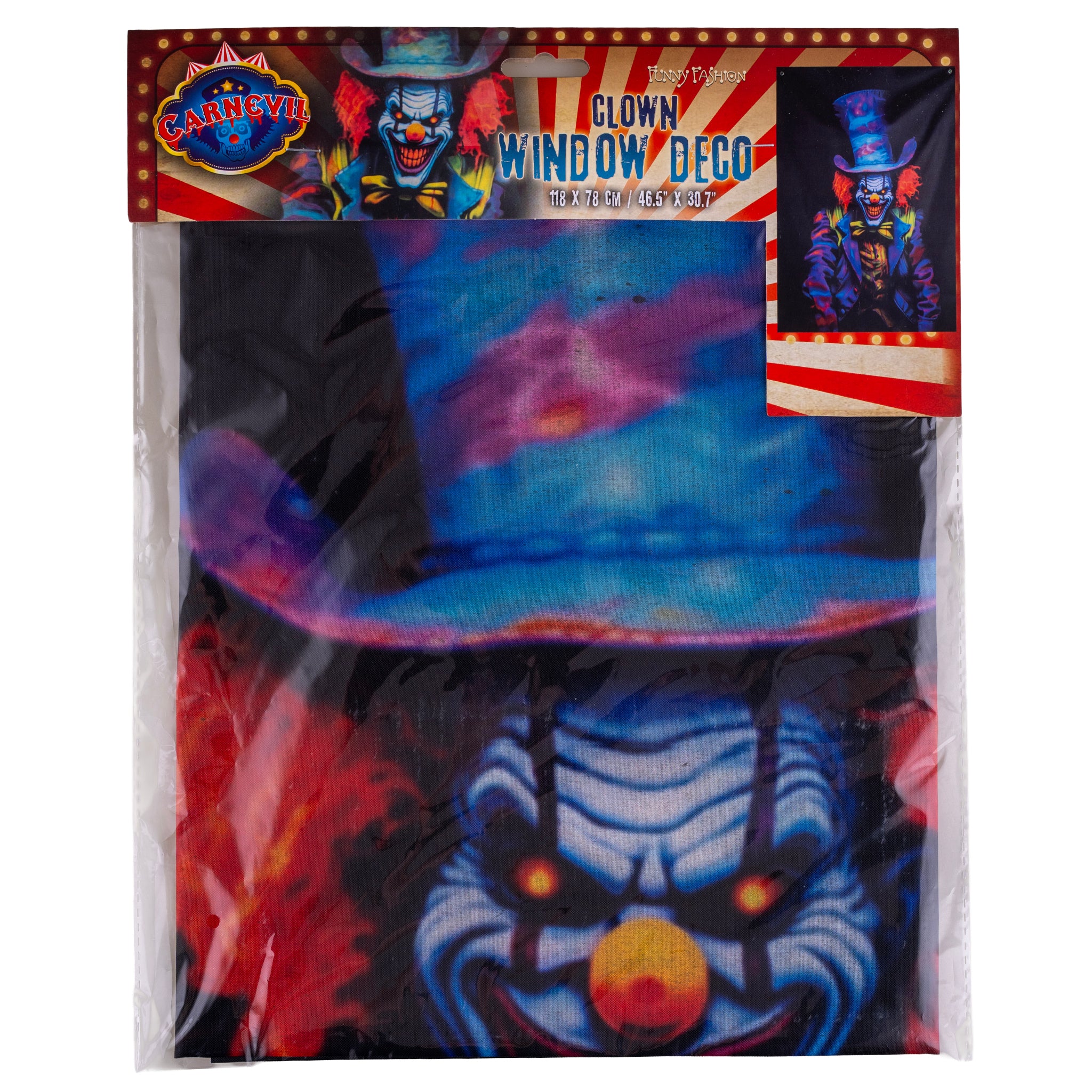 Raamdecoratie clown - Image 2