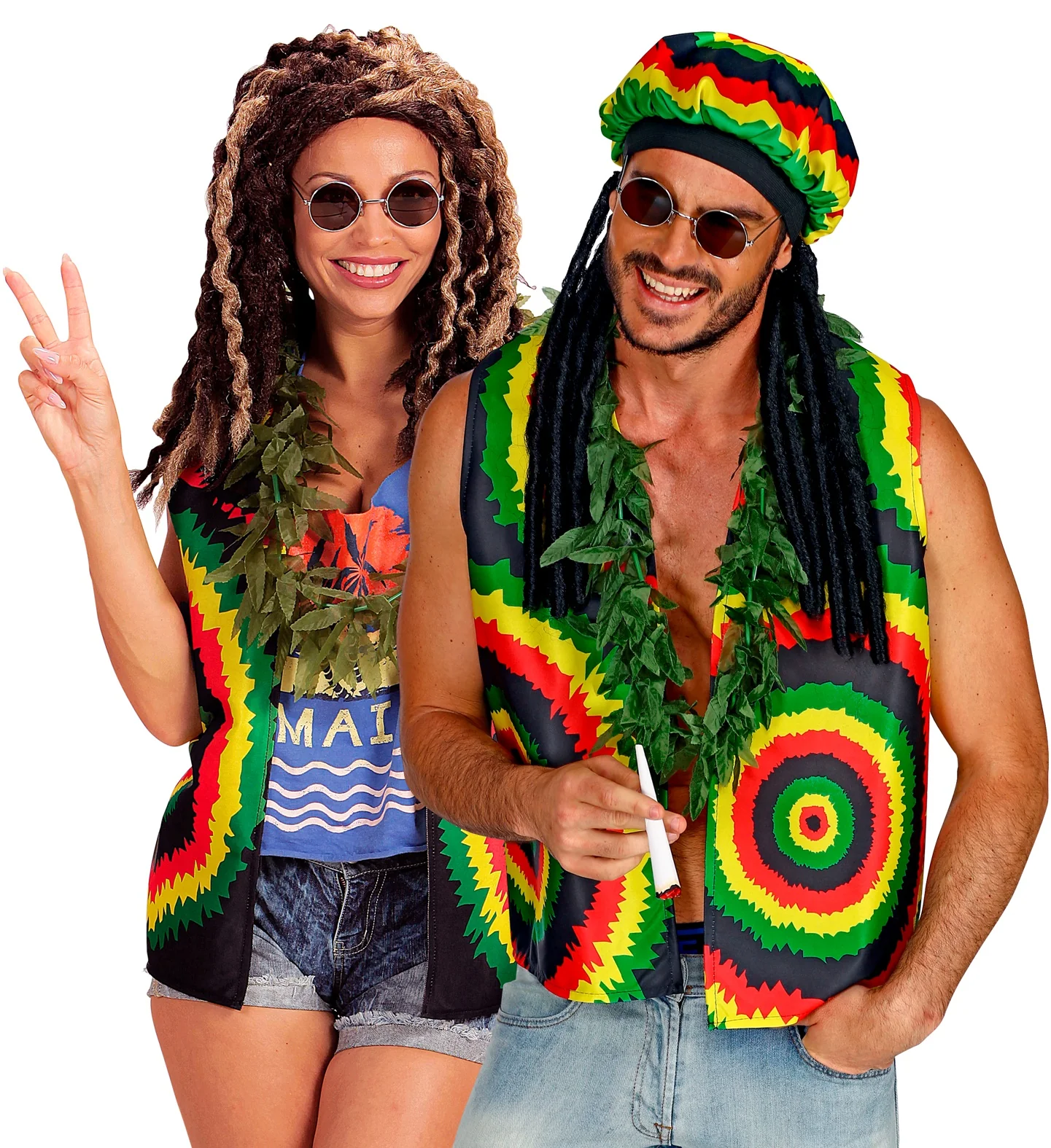 Rasta vest  voor Jamaica party