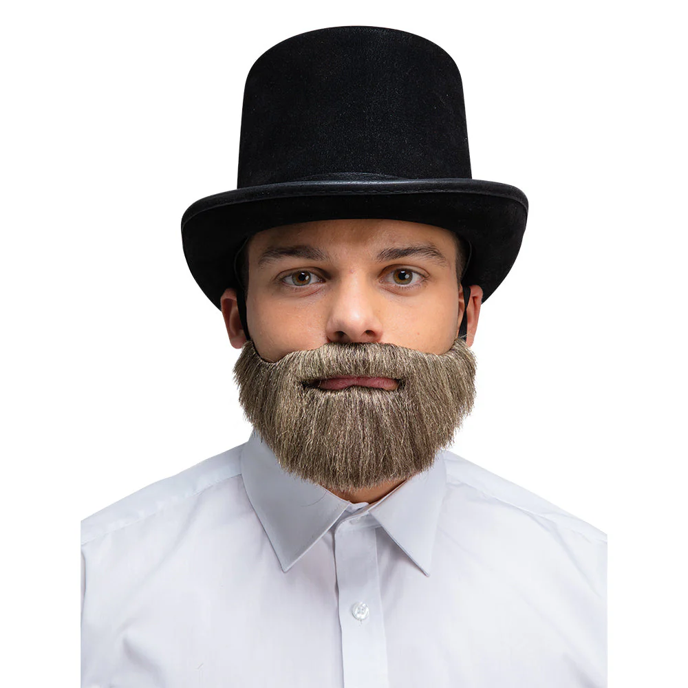 Realistische baard deluxe - Grijs