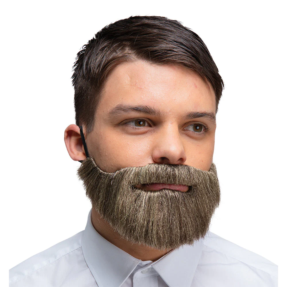 Realistische baard deluxe - Grijs - Image 2