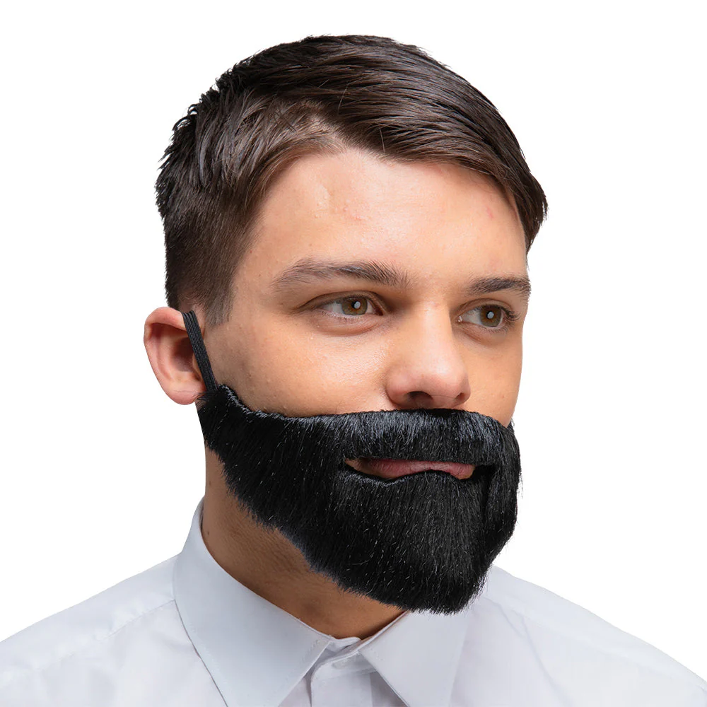 Realistische baard deluxe - Zwart - Image 2
