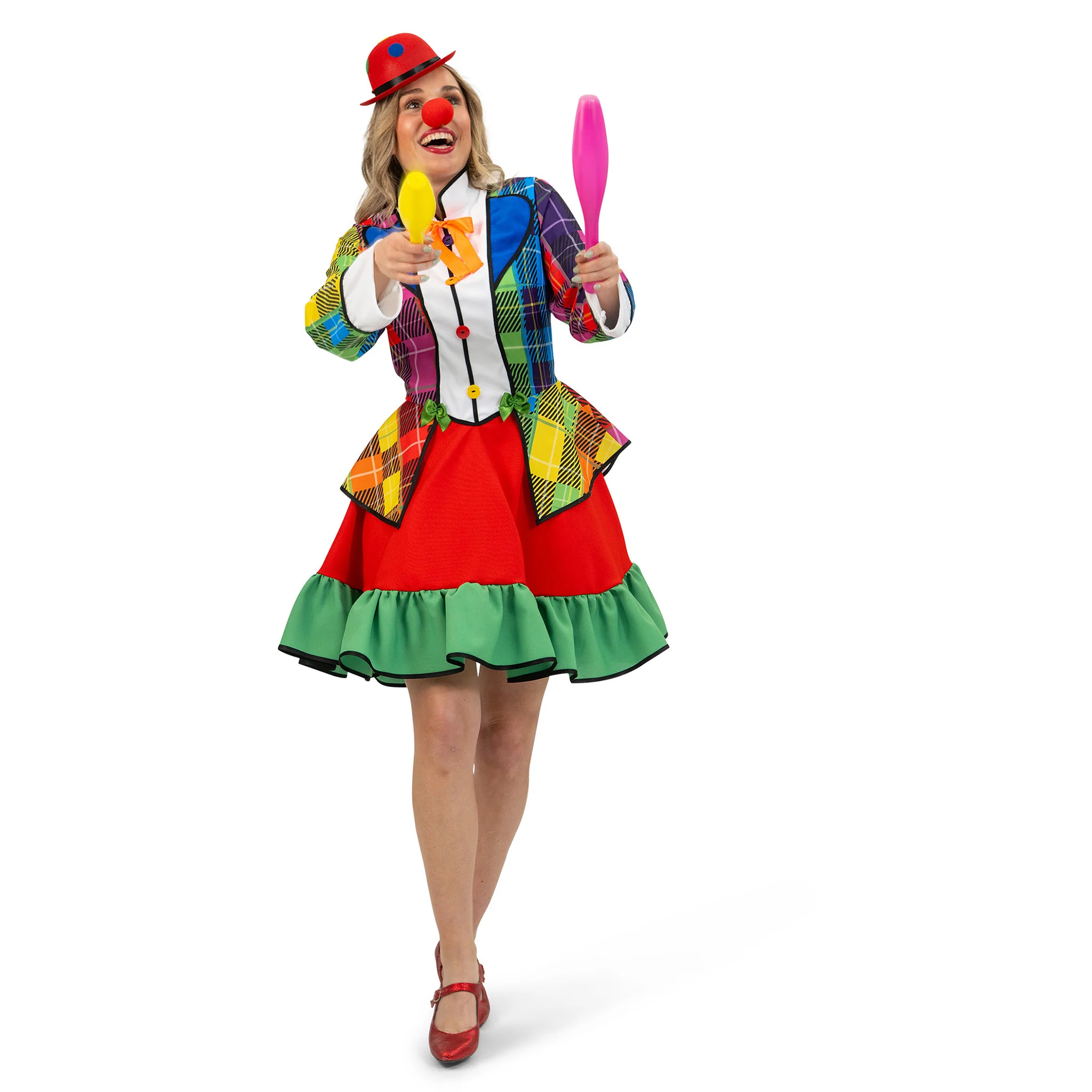 Regenboog Clownsjurk dames Rose - Image 2