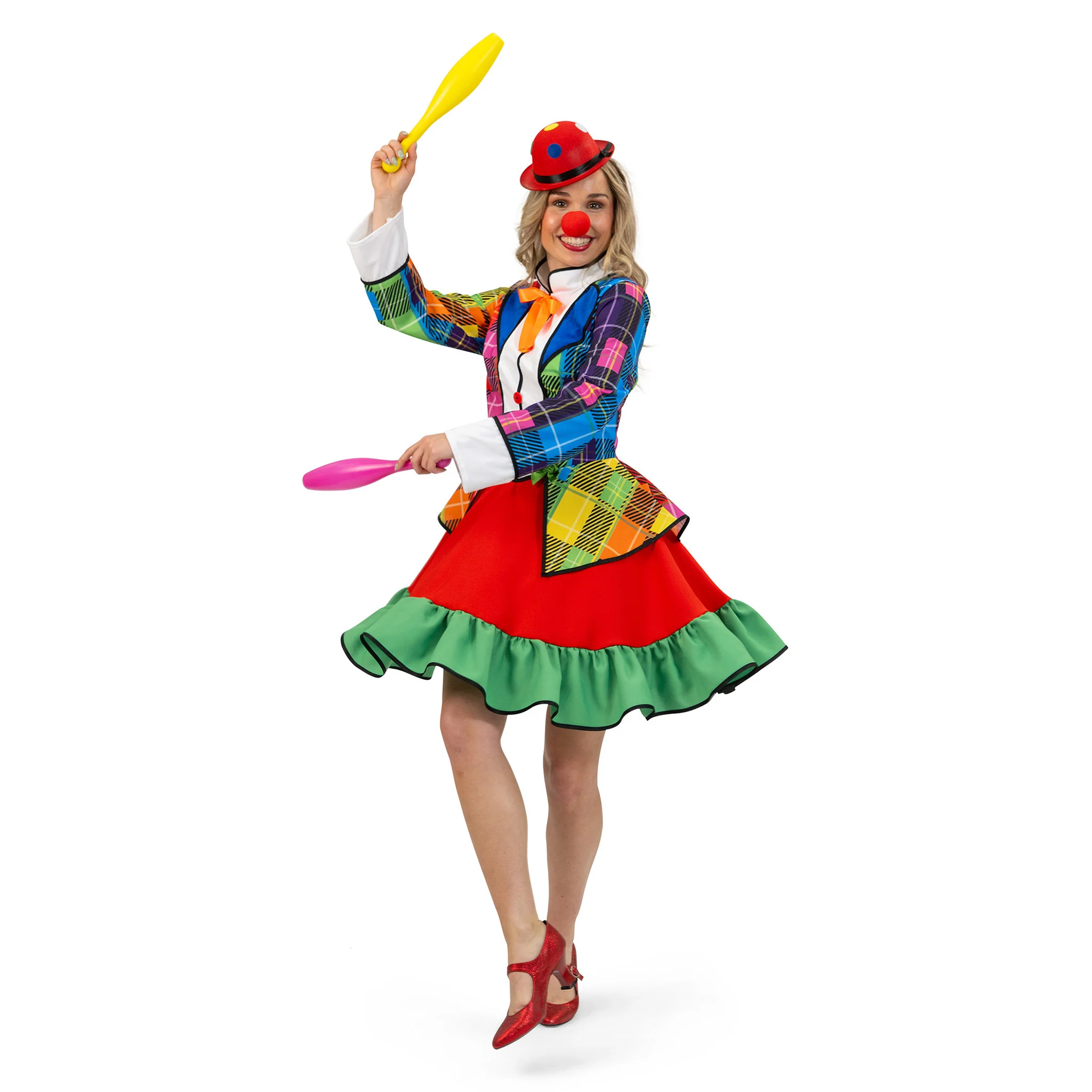 Regenboog Clownsjurk dames Rose - Image 3