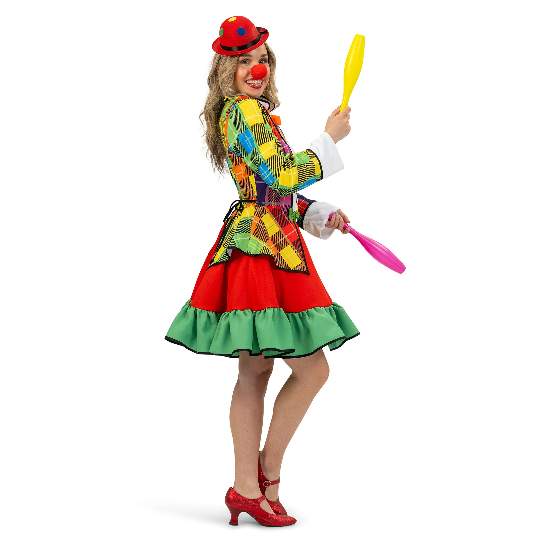 Regenboog Clownsjurk dames Rose - Image 4