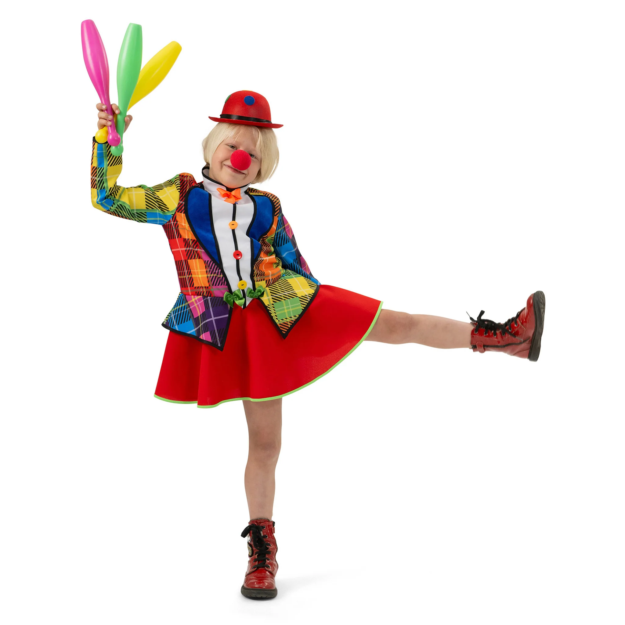 Regenboog jurk kind clown Rihanna - Image 2