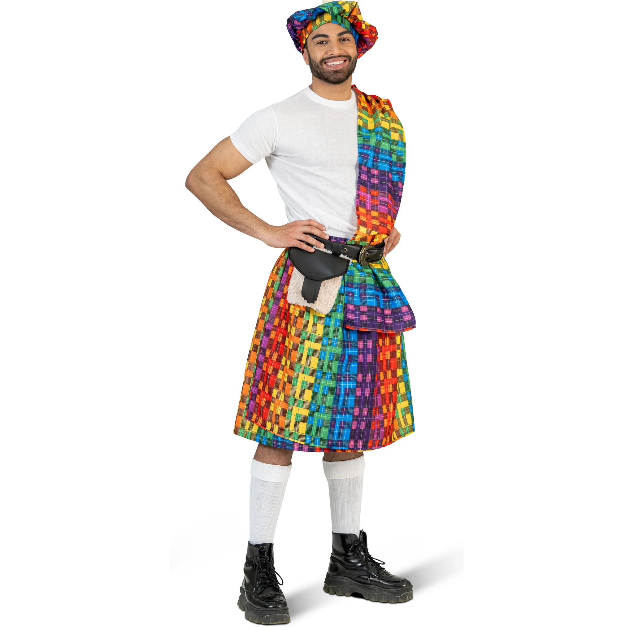 Regenboog kilt heren Schots - Image 2