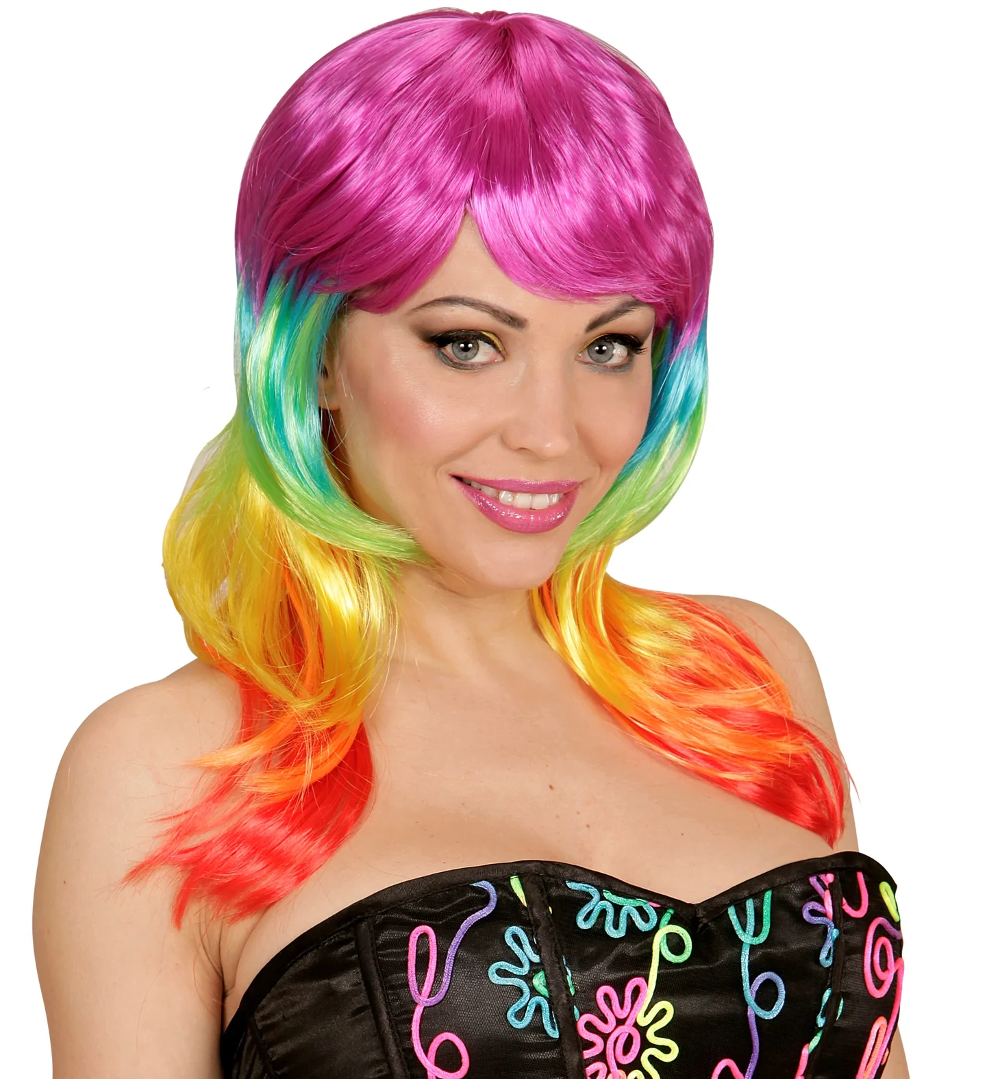 Regenboog kleuren pruiken - Image 4