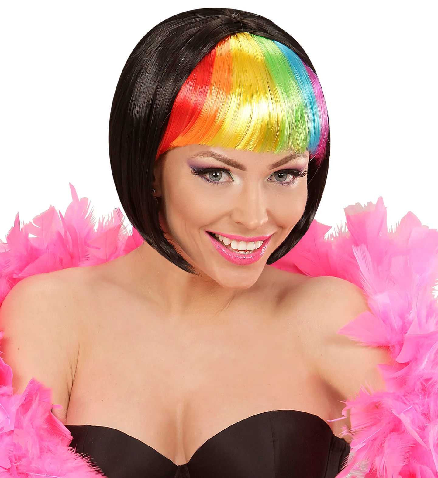Regenboog rave pruikjes - Image 3
