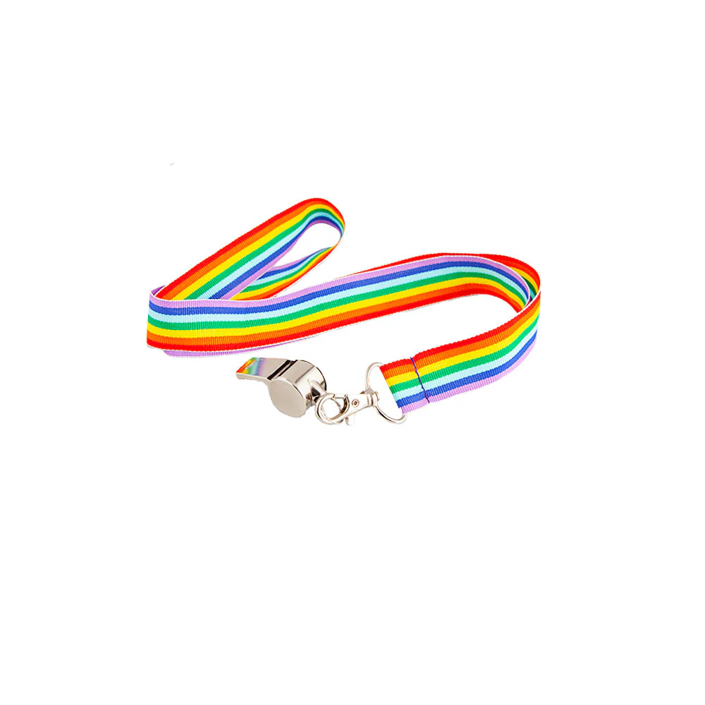 Regenboogkoord met fluitje