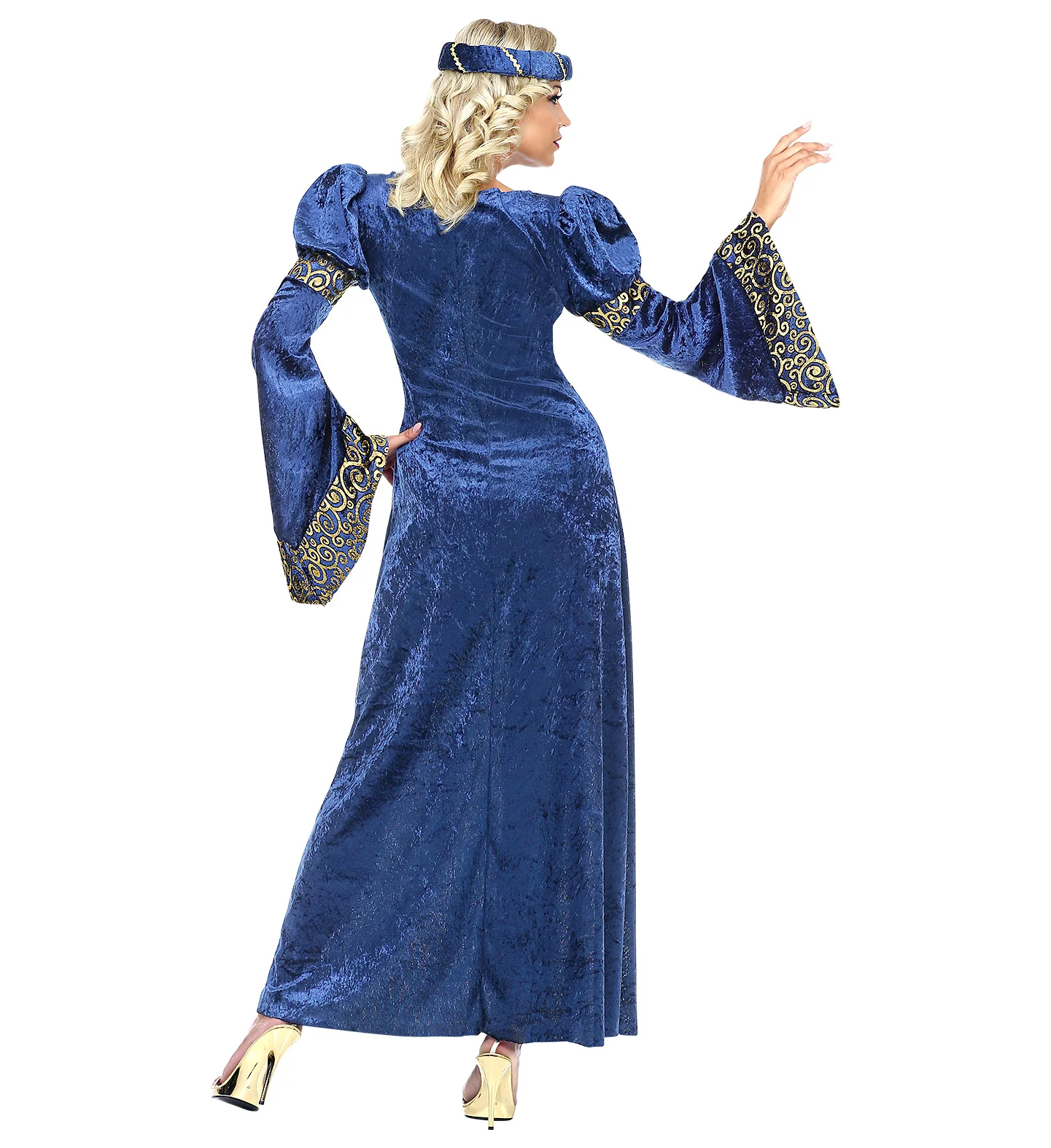 Renaissance kostuum blauw - Image 3