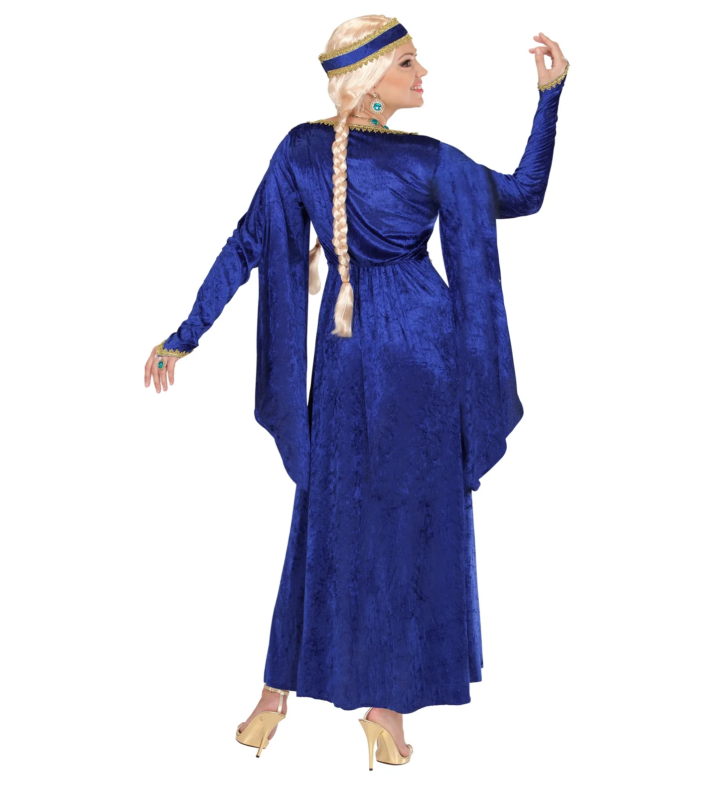 Middeleeuwse kasteel jurk blauw - Image 3