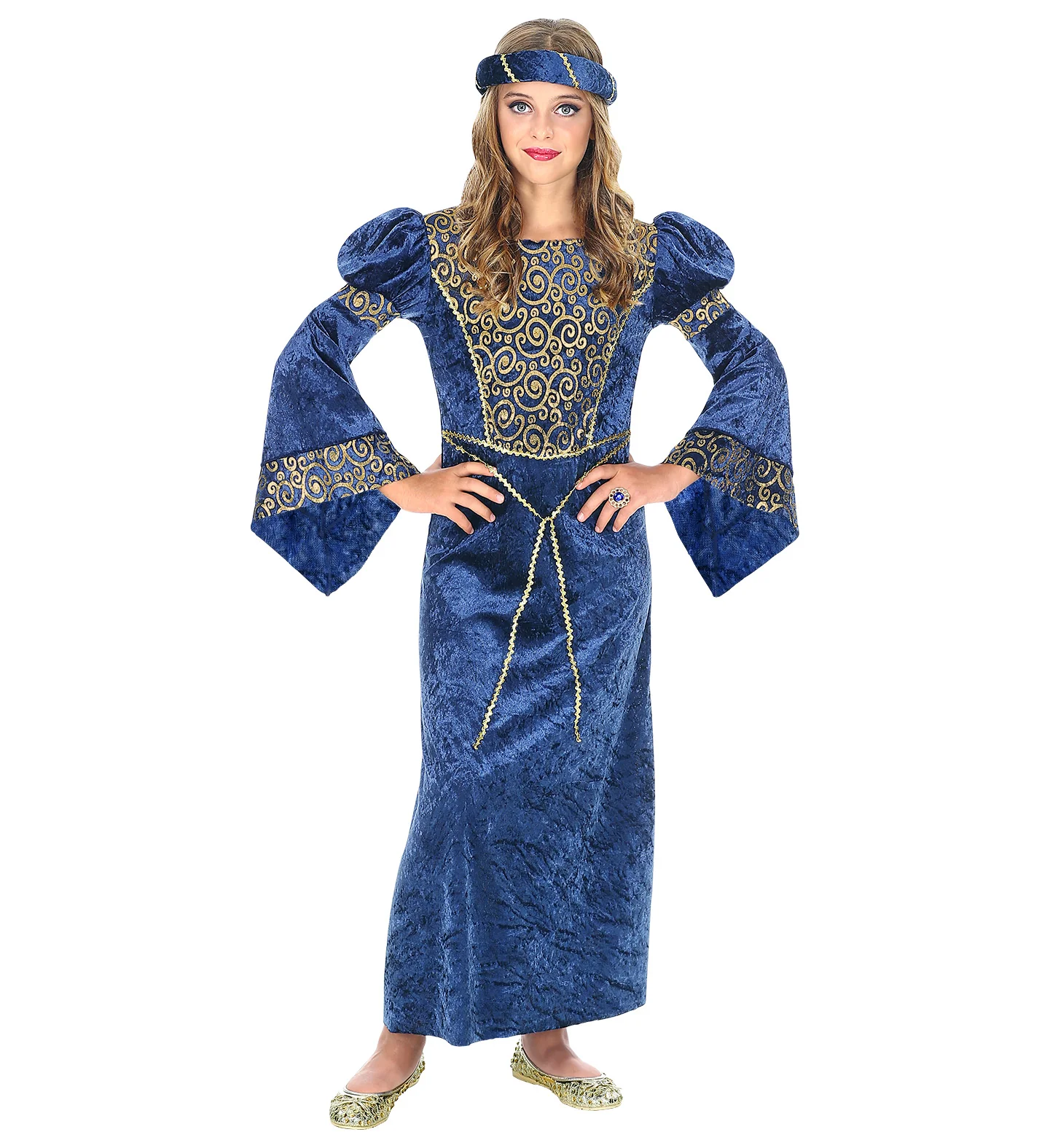 Renaissance jurk blauw - Image 3