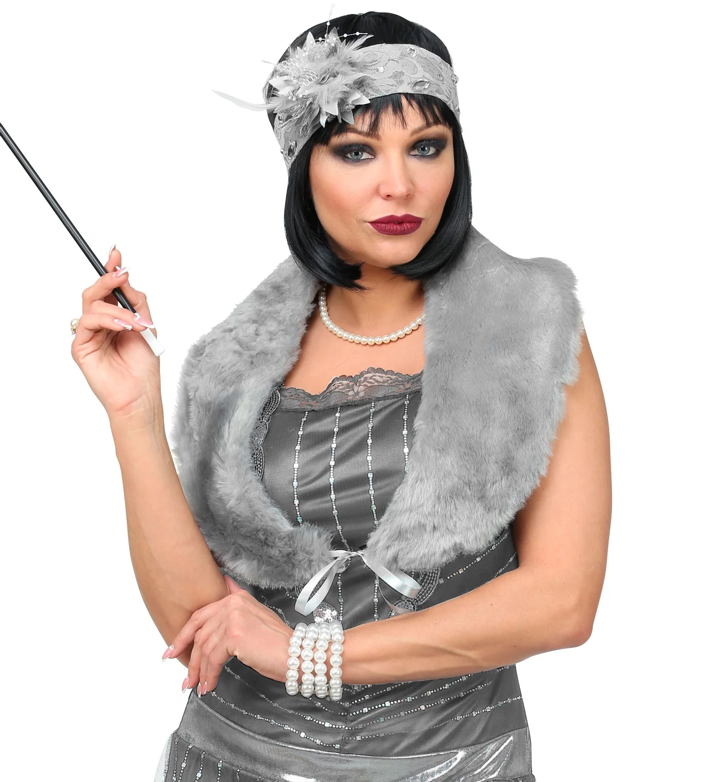 Verkleedset Roaring 20's grijs - Image 4