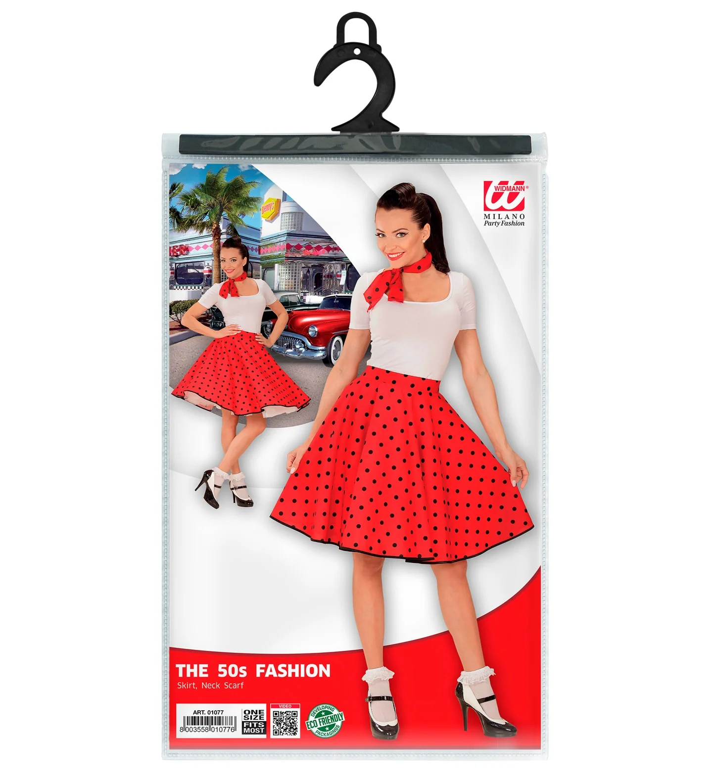 Rock en Roll rokje rood met halsbandje - Image 4