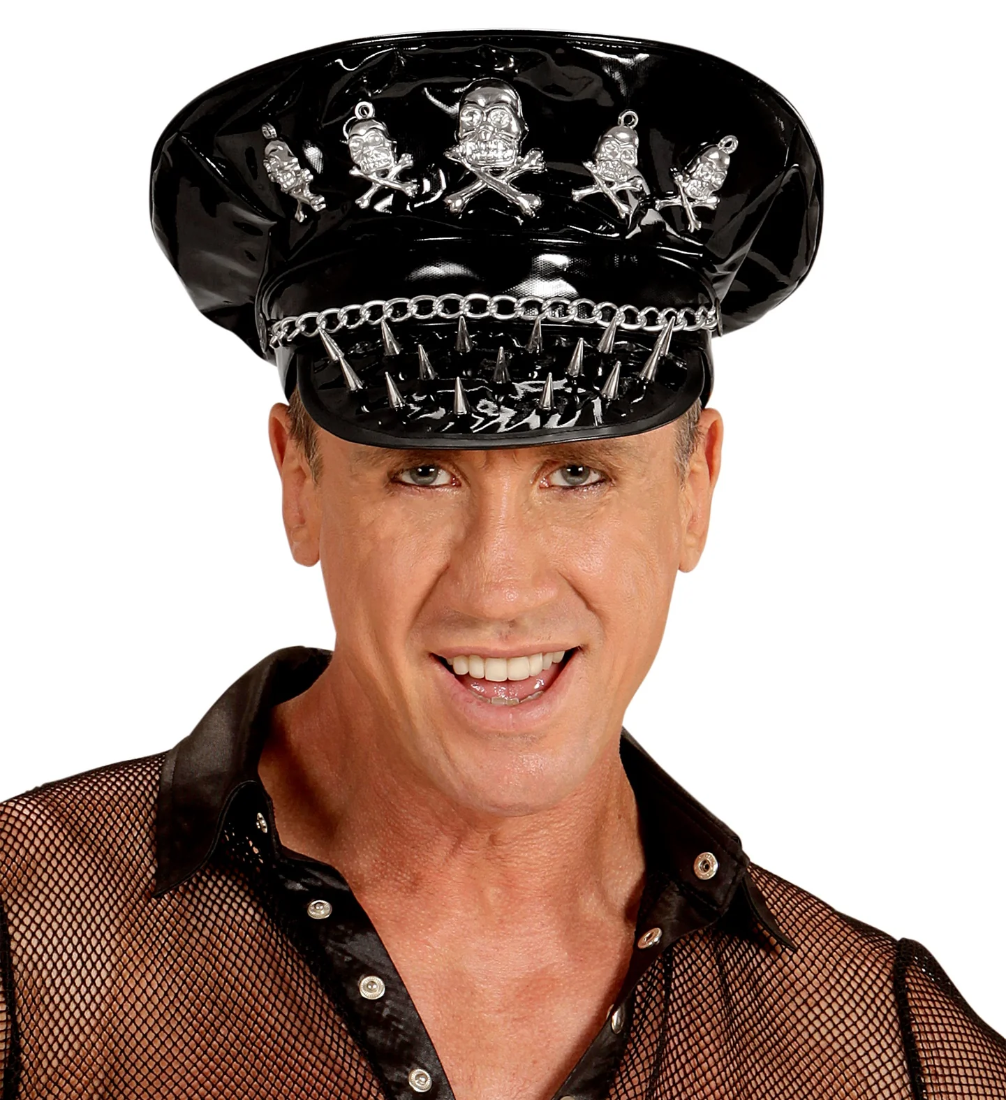Rocker hoed met schedeltje en ketting - Image 4