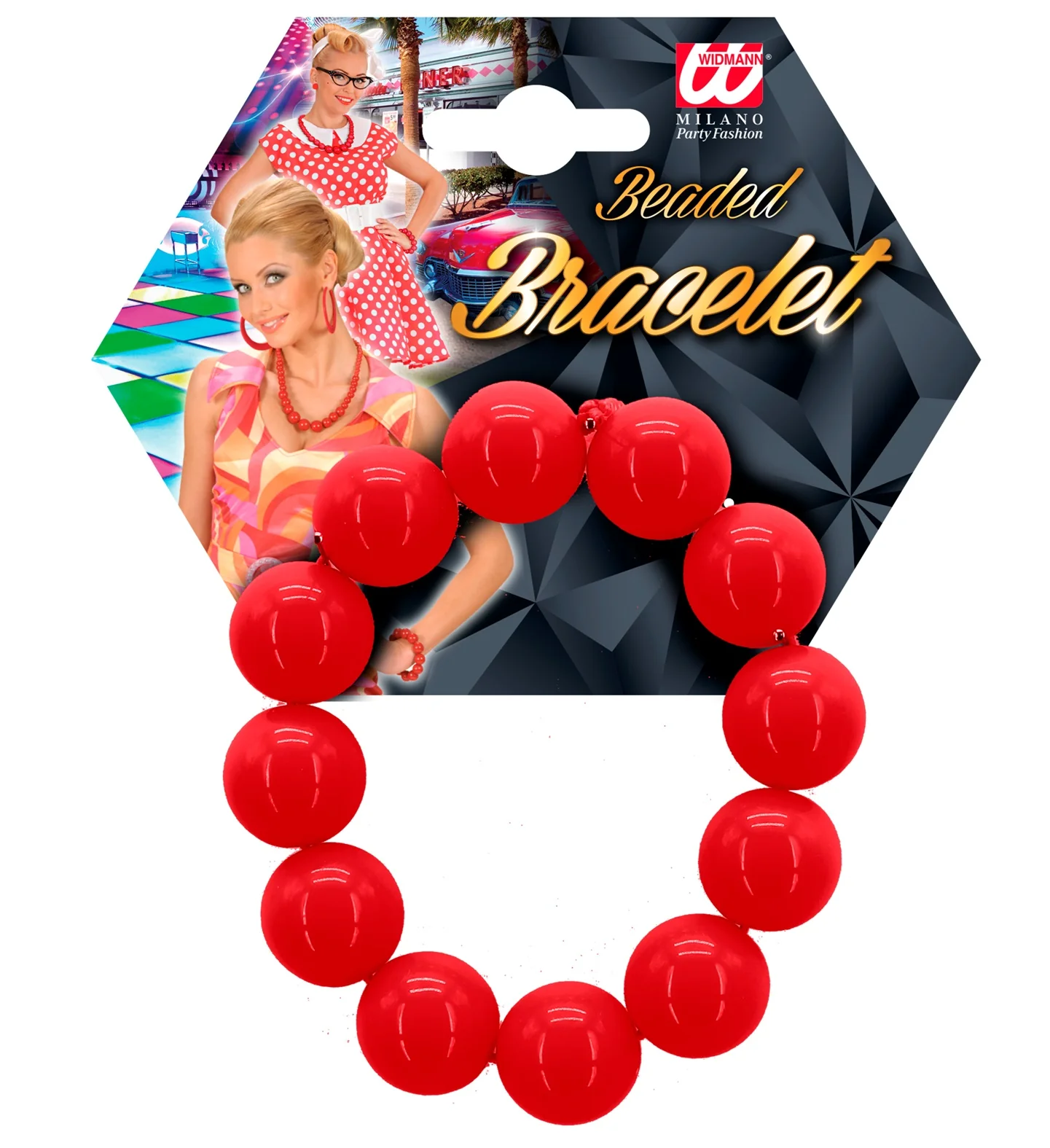 Rode armband met kralen - Image 4