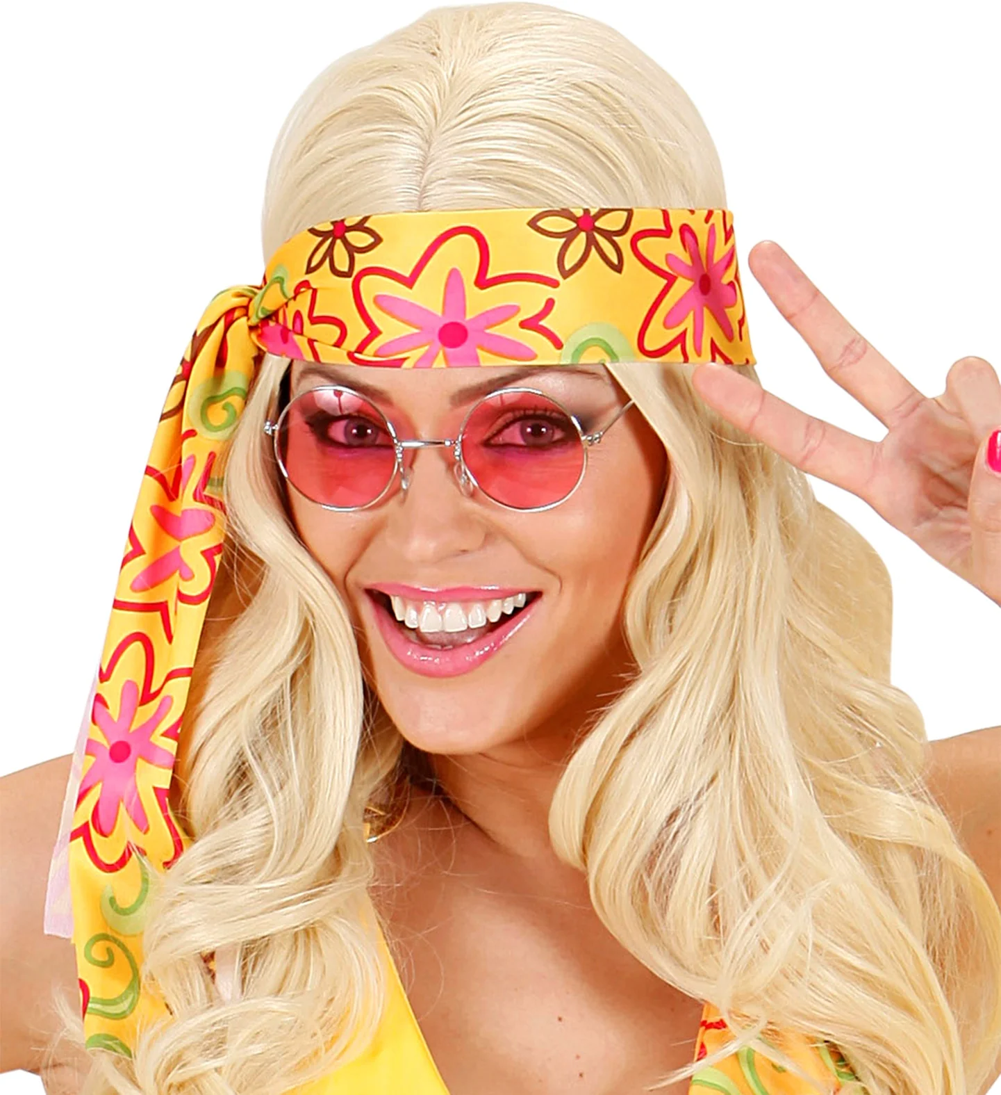 Roze bril 70-er jaren Flower Power - Image 3