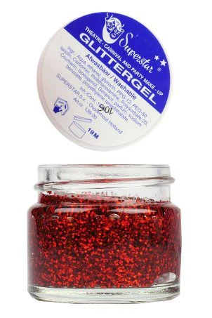 Glitter gel rood metallic Superstar - Image 2