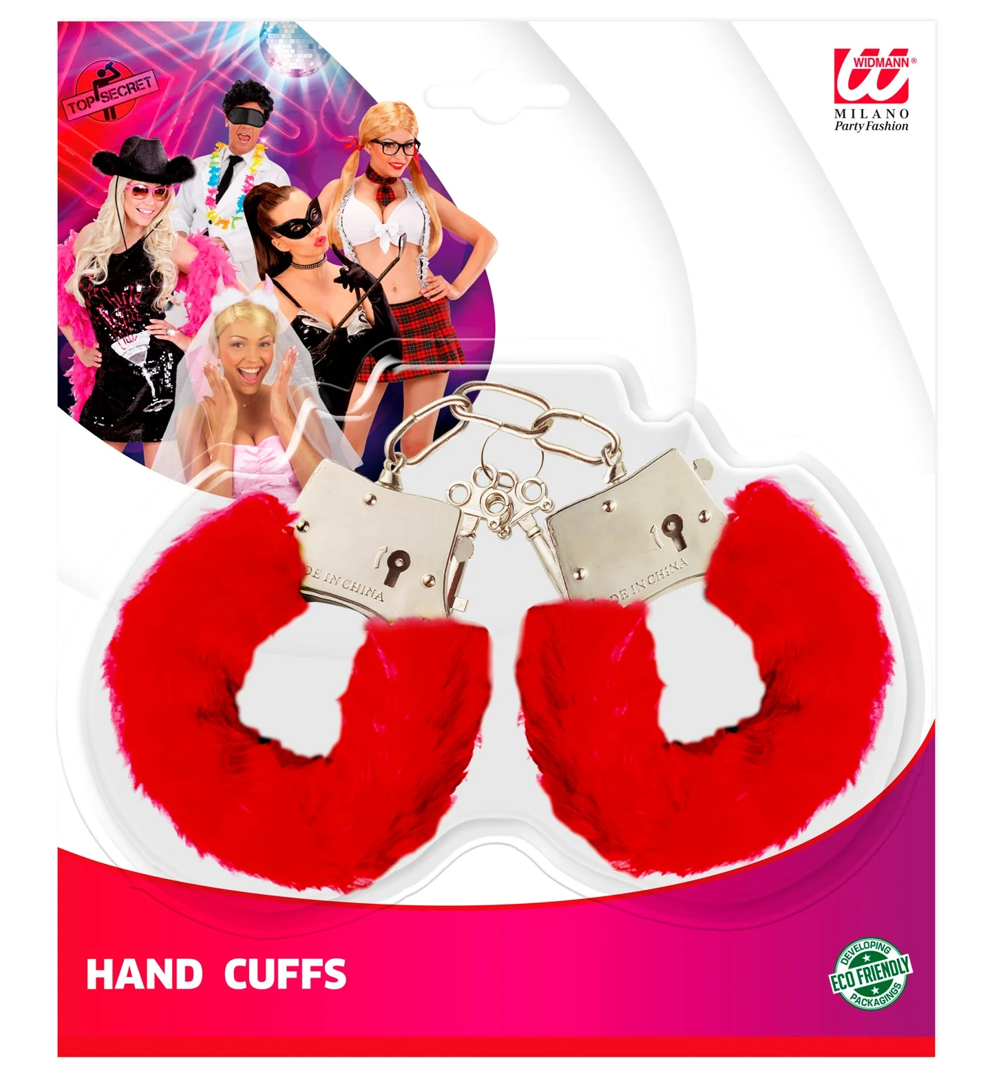 Pluche handboeien rood - Image 3