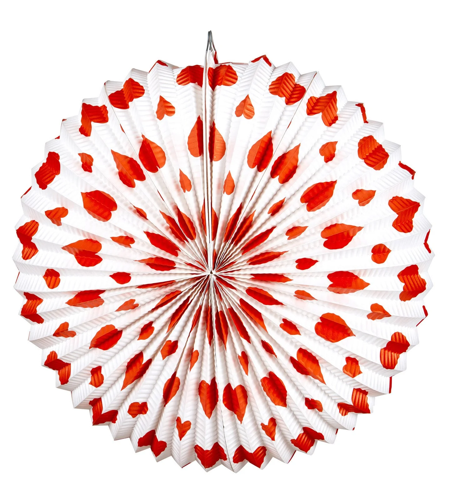 Rode harten lampion deco voor trouwfeest
