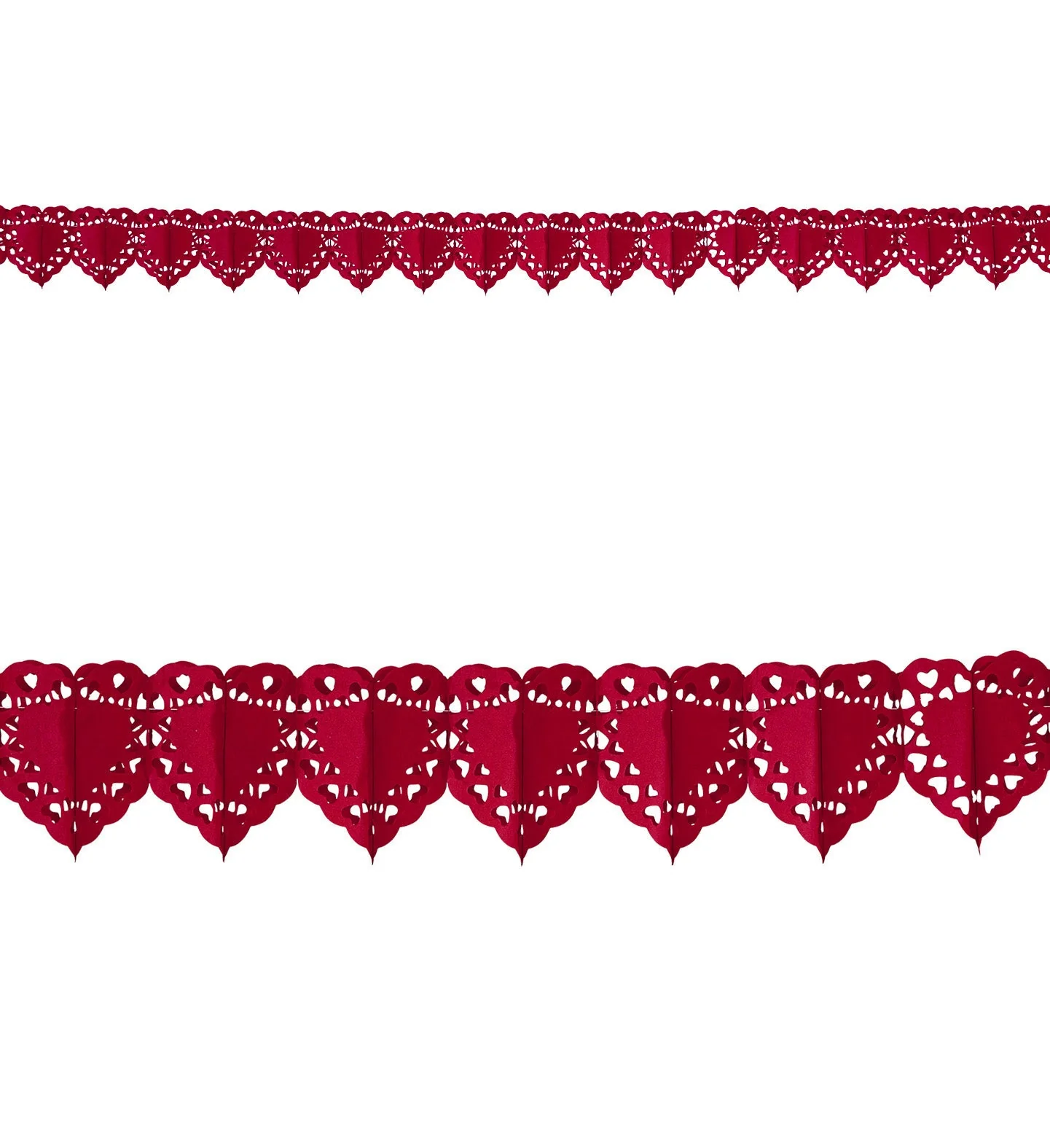 Rode hartjes slinger voor Valentijnsdag