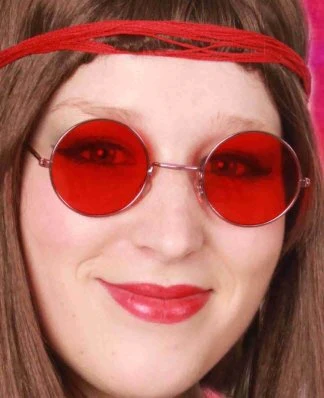 Hippie bril rode glazen - Image 2