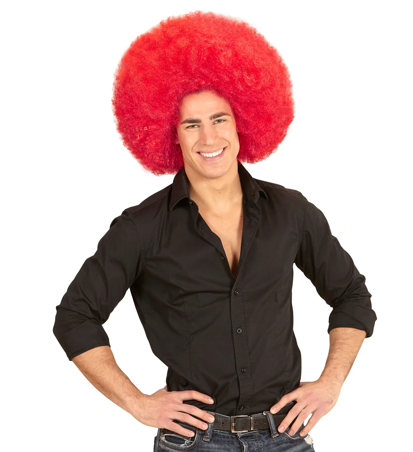 Rode oversized Afropruik - Image 3
