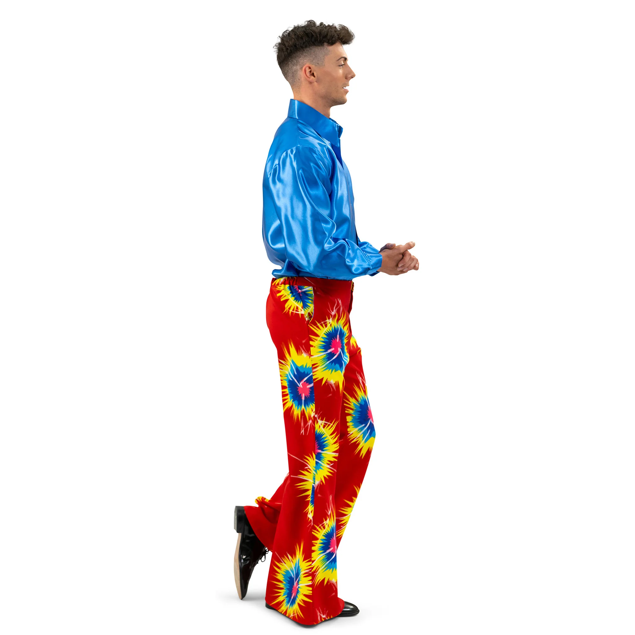 Rode retro broek tie dye - Image 3