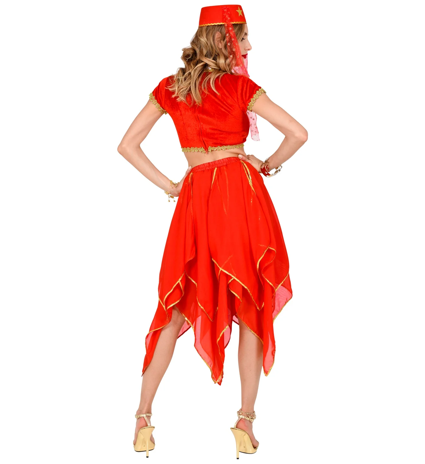 Rode chiffon rok - Image 3