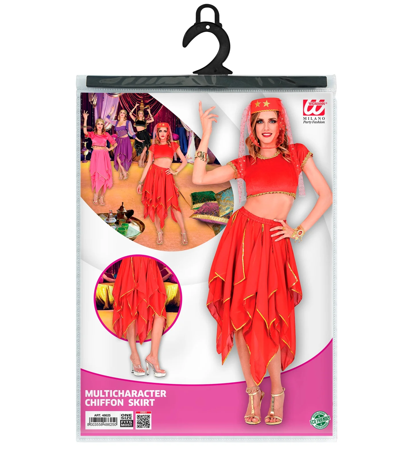 Rode chiffon rok - Image 5