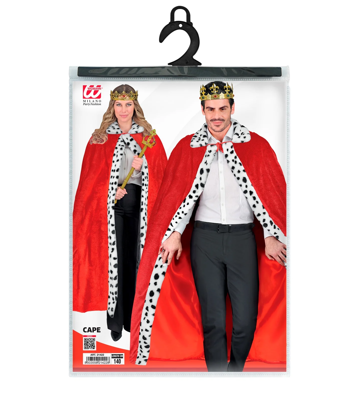 Koningsmantel rood 140cm - Image 4