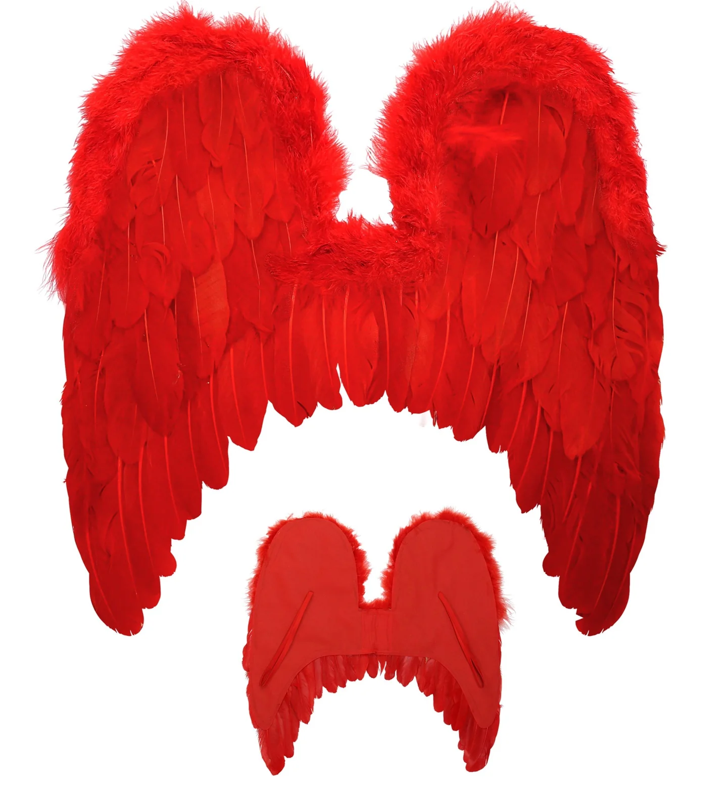 Rode vleugels met marabou en glitters - Image 6