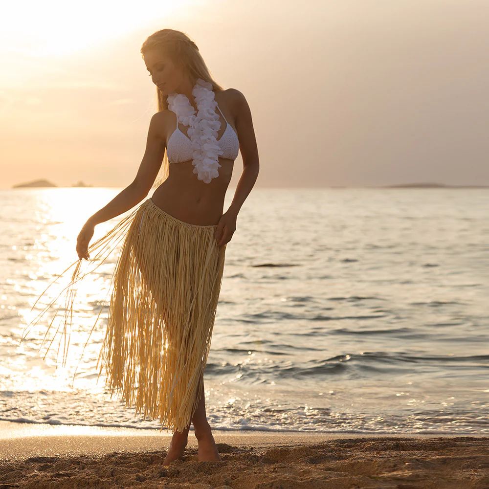Rokje Hawaii Raffia lang - Image 3