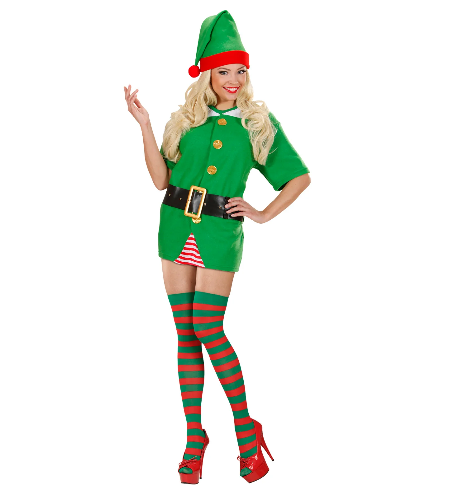 Rood-groen gestreepte kousen - Image 3