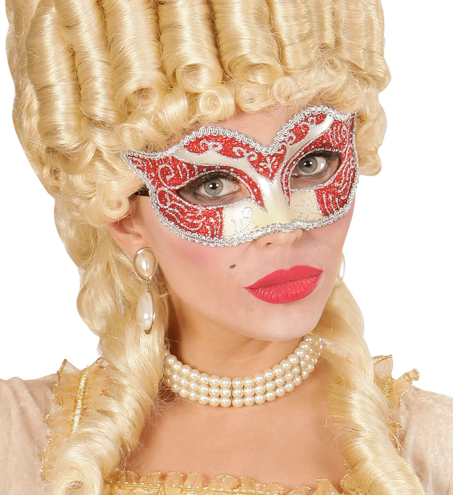 Rood oogmaskers Venetiaans - Image 2