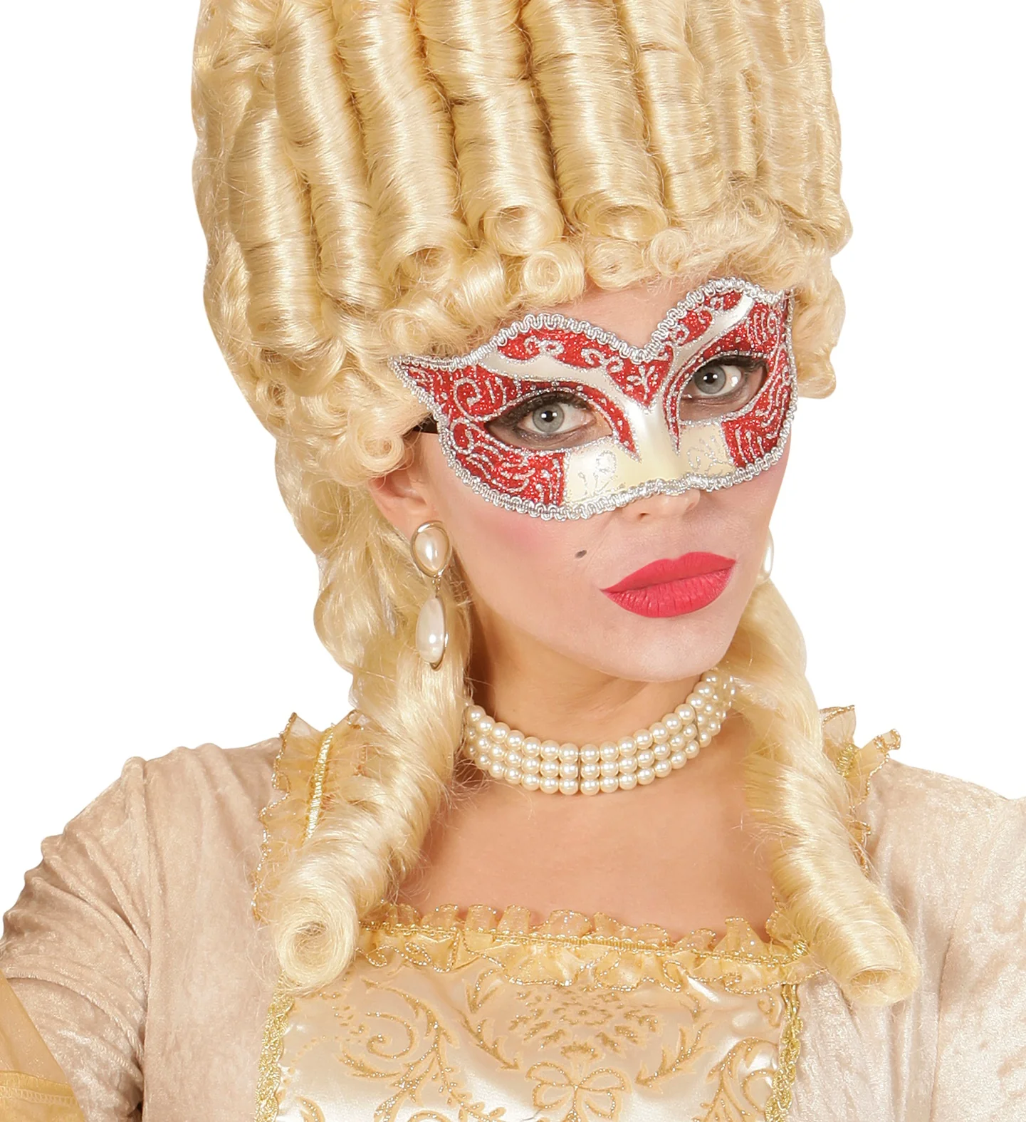 Rood oogmaskers Venetiaans - Image 3