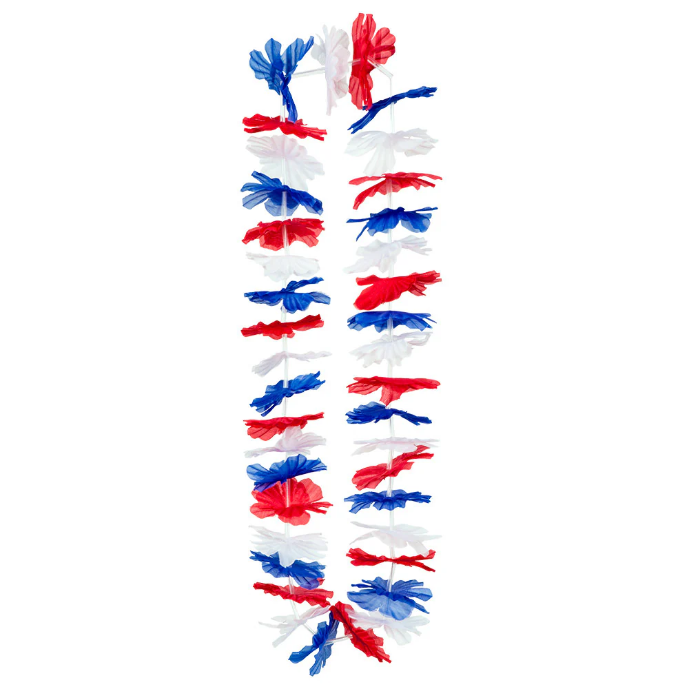 Hawaii slinger rood wit blauw krans