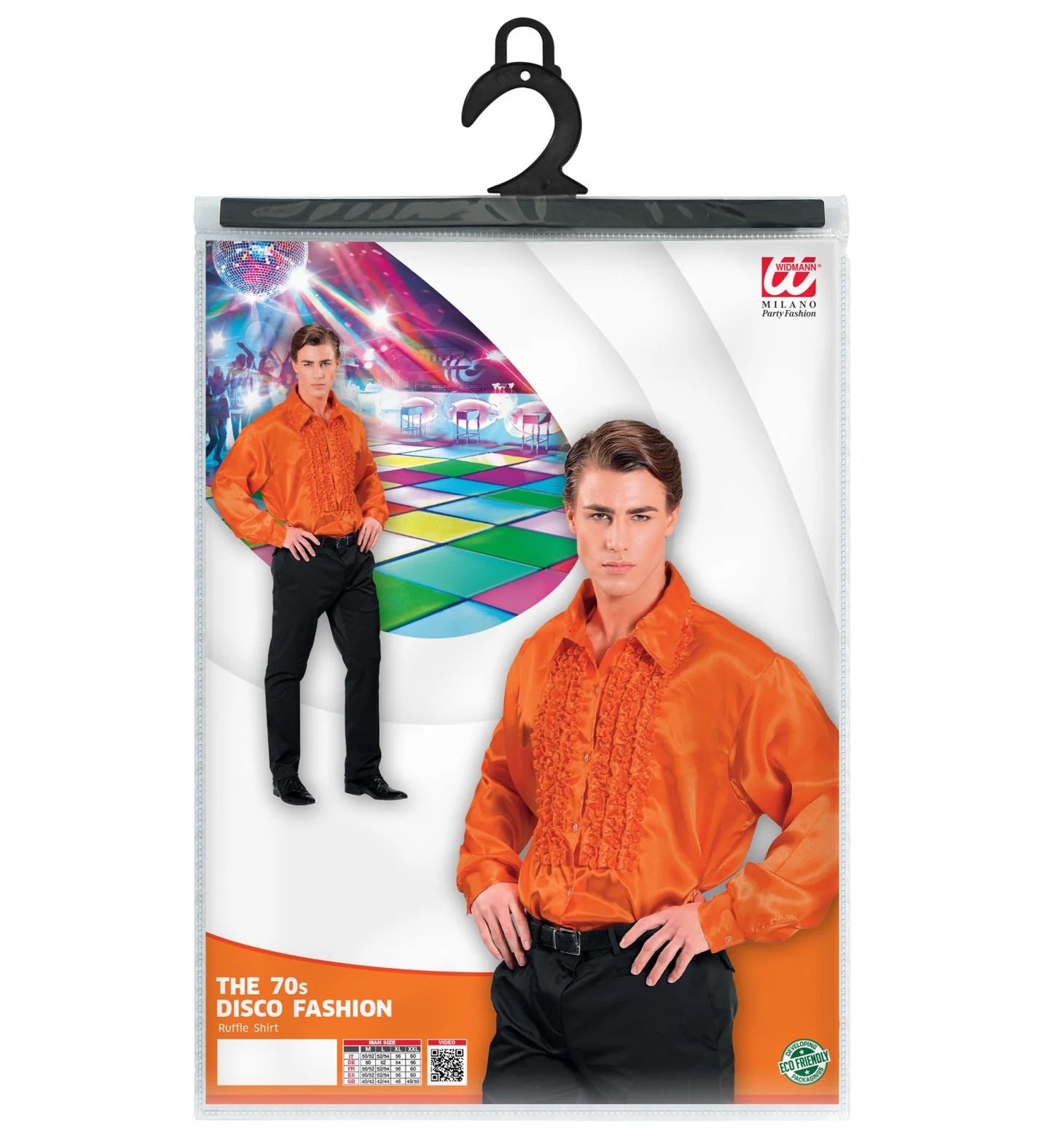 Ruche blouse satijn oranje - Image 4